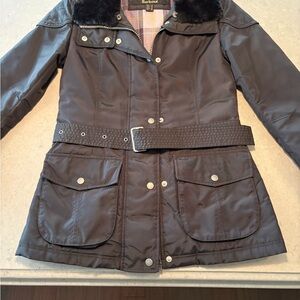 Barbour Women's black Belted Utility Jacket